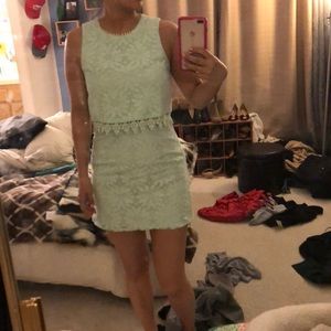 Topshop White Lace Mini Dress